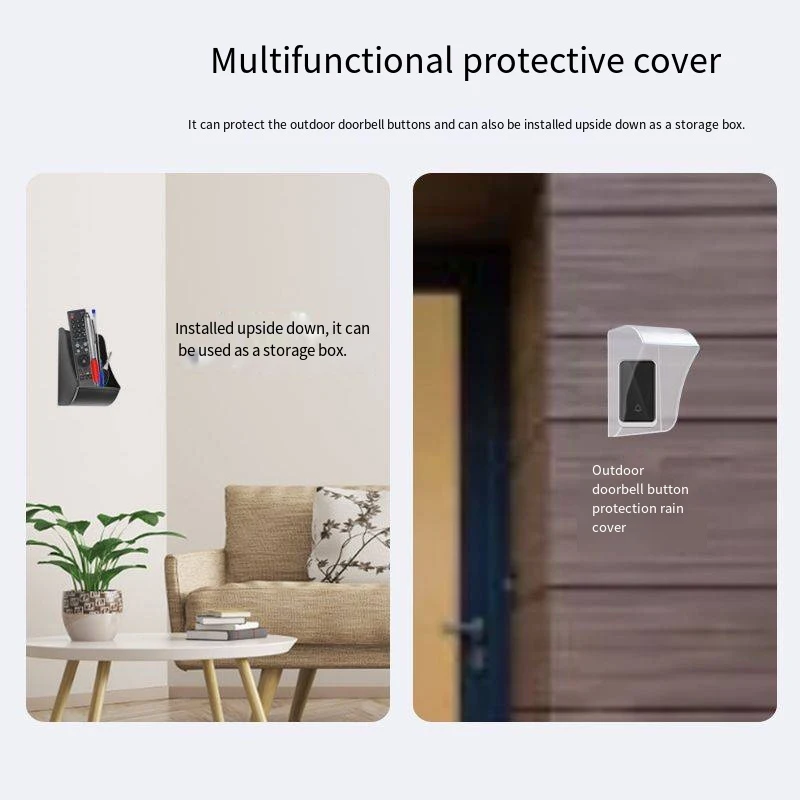 Waterproof Guard Cover Rainproof Case Plastic Rain Protector Outdoor Wireless  Doorbell Cover