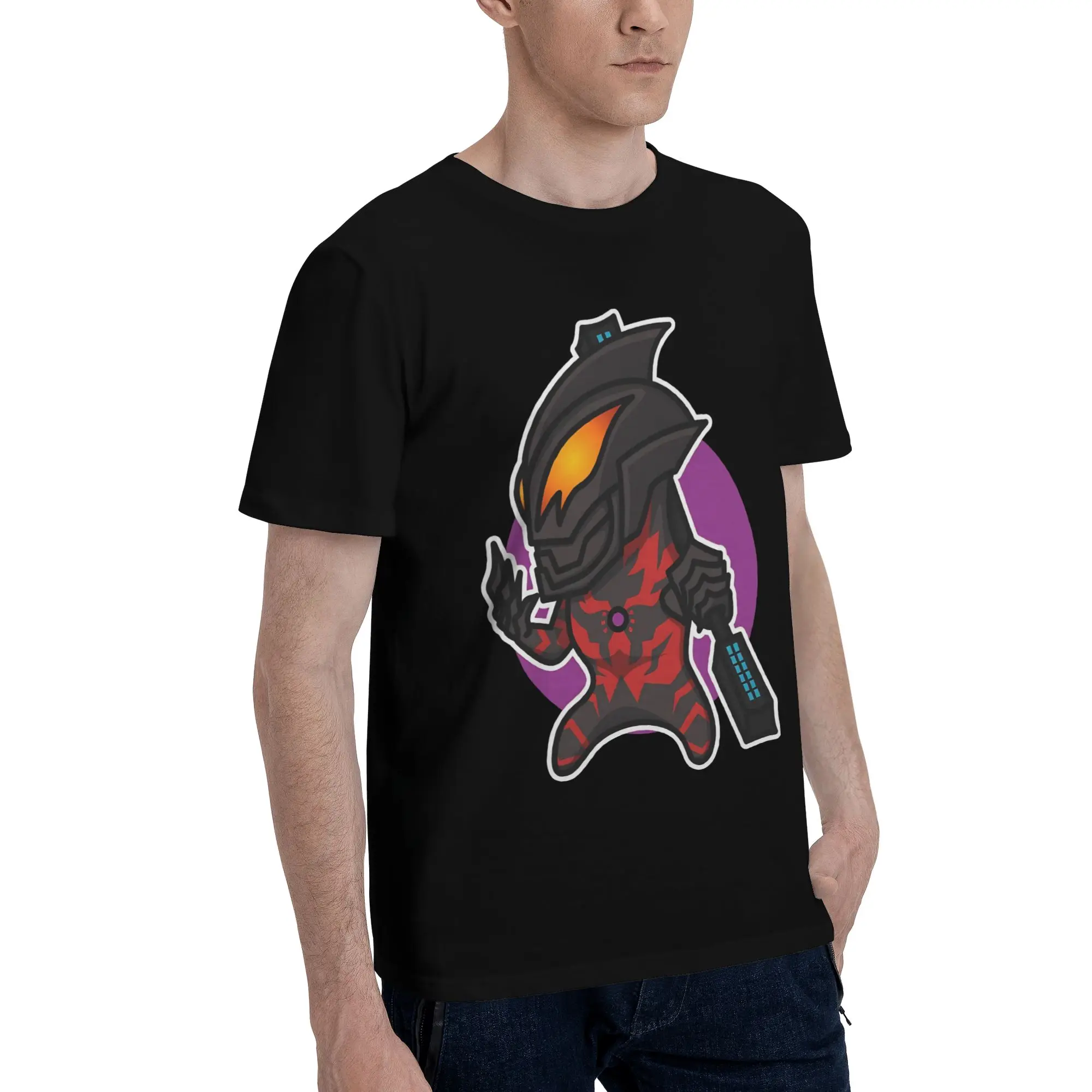Belial Chibi Style Kawaii  Graphic Funny 100% Cotton T-Shirt Bandai Ultraman Series Tops Tees For Men