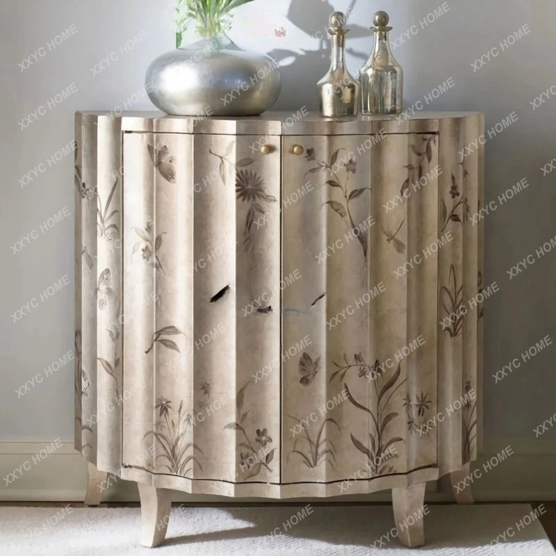 

Элитные дверные шкафы в стиле лёгкой роскоши, из массива дерева, с ручной росписью, декоративные.