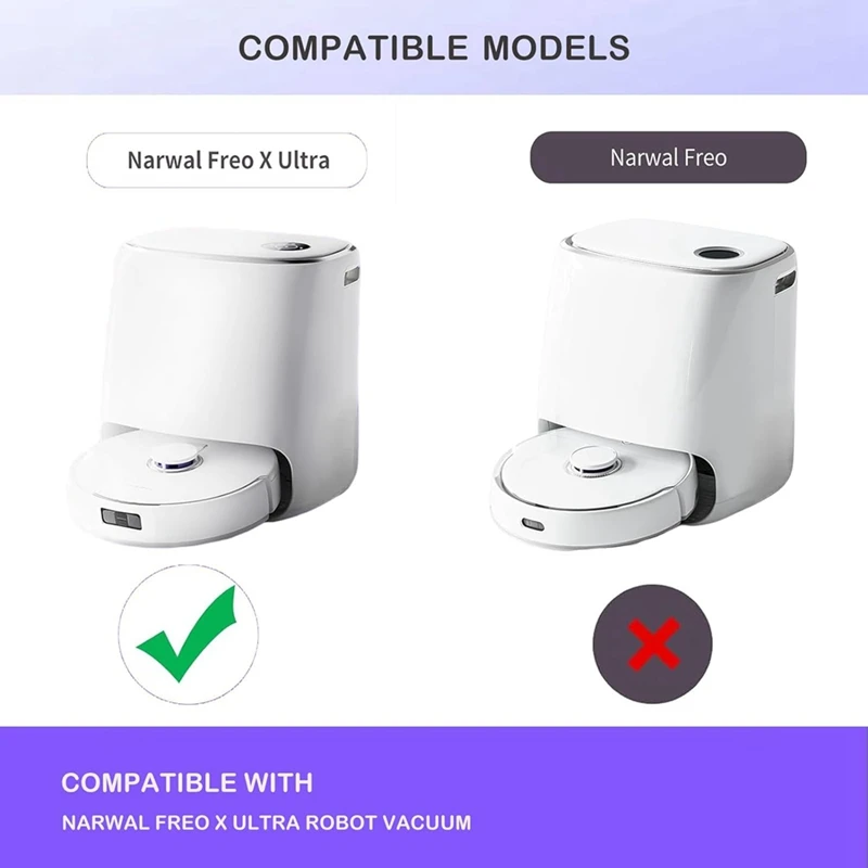 Narwal freo x เครื่องดูดฝุ่นหุ่นยนต์ ultra แปรงด้านข้างหลักแผ่นกรอง HEPA อุปกรณ์เสริมแผ่นรองผ้าซับ