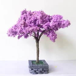 12cm Simulation Cherry Blossom Tree Model Scale Japanstyle Wire Tree with base Model Material Train Layout Doll house Decor