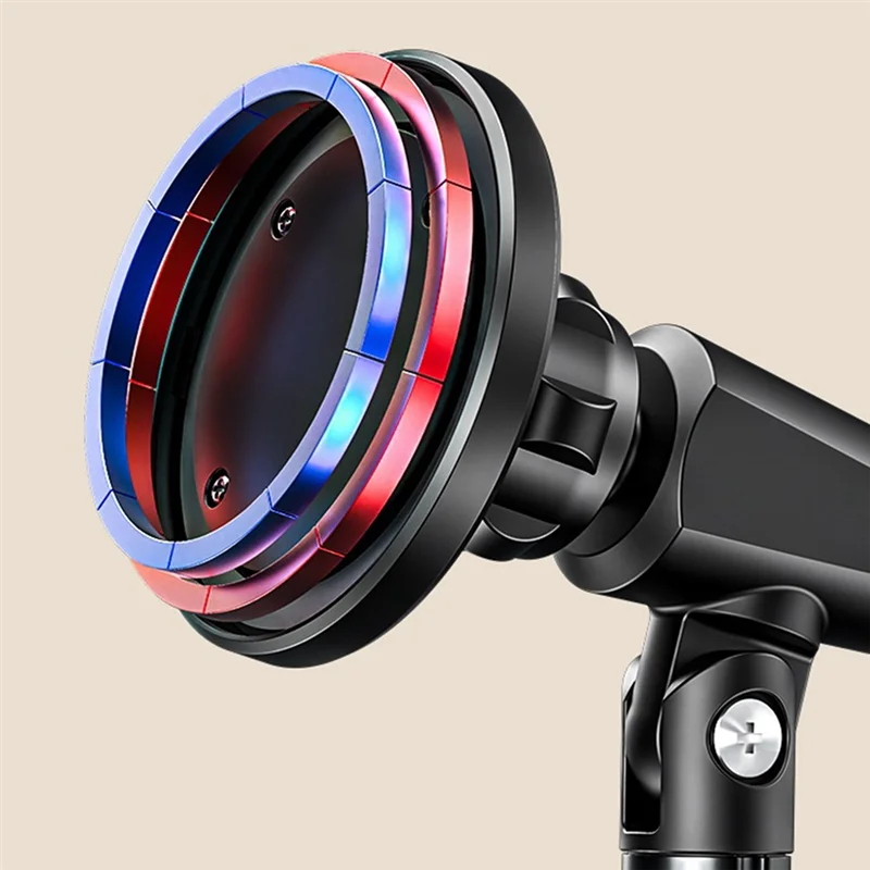 데스크탑 라이브 스트리밍 회의용 EDT-알루미늄 합금 브래킷 휴대 전화 자기 흡입 브래킷 오버 헤드 샷 스탠드 Silve