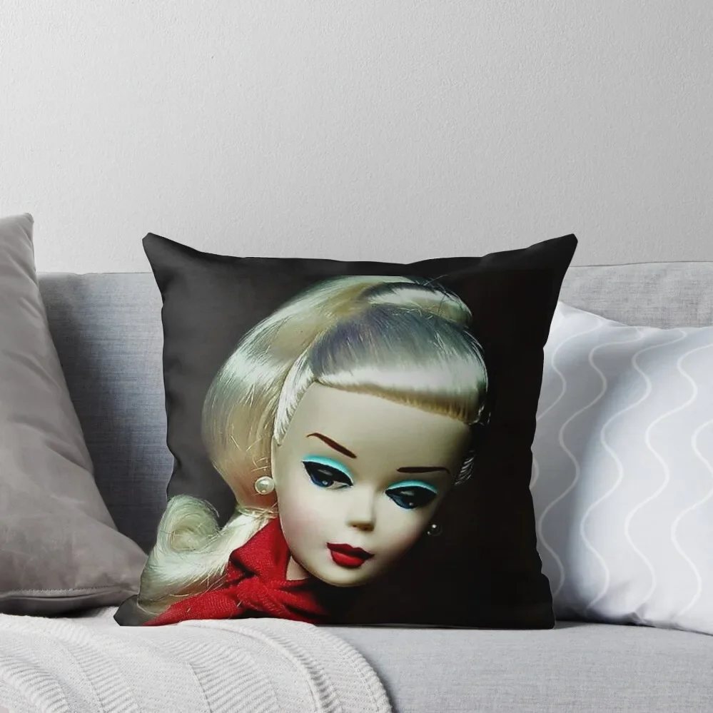 

60s digital art diva doll vintage print mask poster mysticladyart Throw Pillow Cushions Cover sleeping pillows pillow