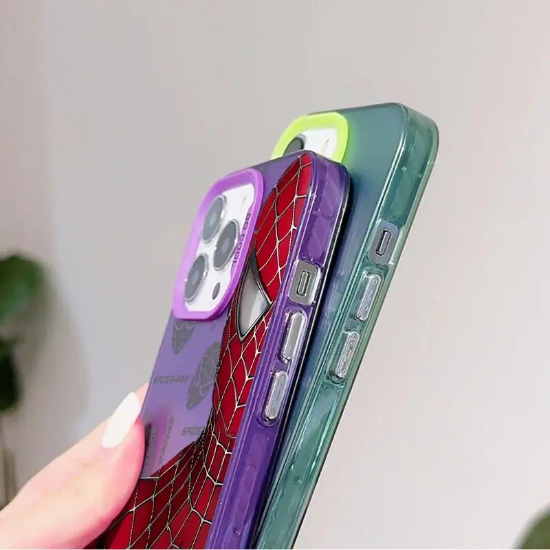 phone case for Apple iPhone 11 14 Pro Max 13 XR 12Pro XS 15 Plus Protective Sleeve TPU Cover fundas Marvel Spider-Man Cool Venom