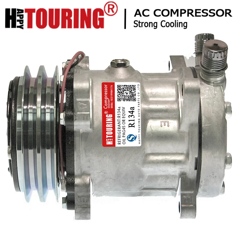 New Universal Heavy Duty AC Compressor SD7H15 4663 with 2A 12V 525693 304125 232-9296 75R84492 3946616 5709 525751 1401112