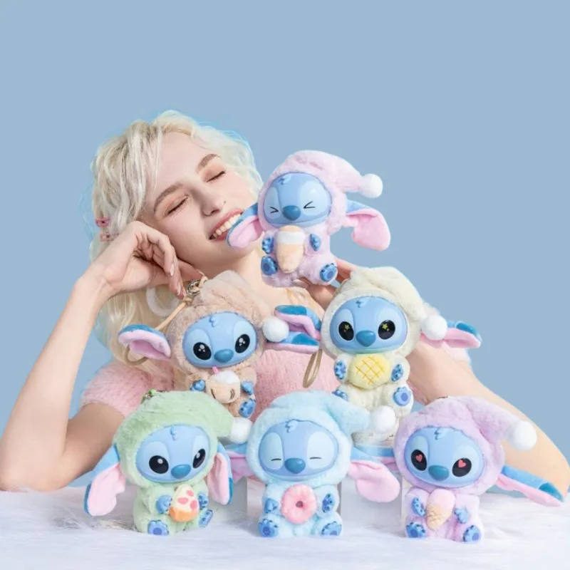 Cute Bedtime Snack Series Blind Box Plush Doll Keychain Kawaii Mystery Box Toy Bag Charm Soft Stuffed Pendant Birthday Gift