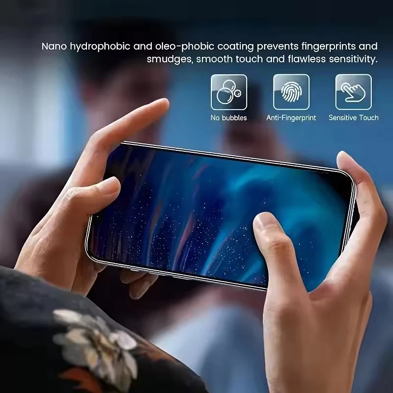 5Pcs Tempered Glass For iPhone 15 14 13 12 11 16 Pro Max Mini Plus Screen Protector For iPhone 17 PRO XR X XS Protective Glass