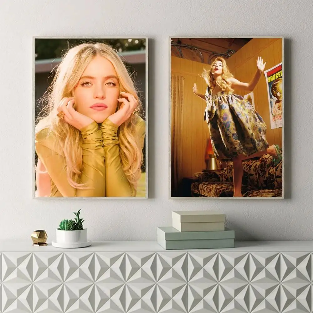 سيدني سويني ملصق HD يطبع جدار الفن اللوحة غرفة نوم عنبر ملصقات جدار ديكور المنزل #4