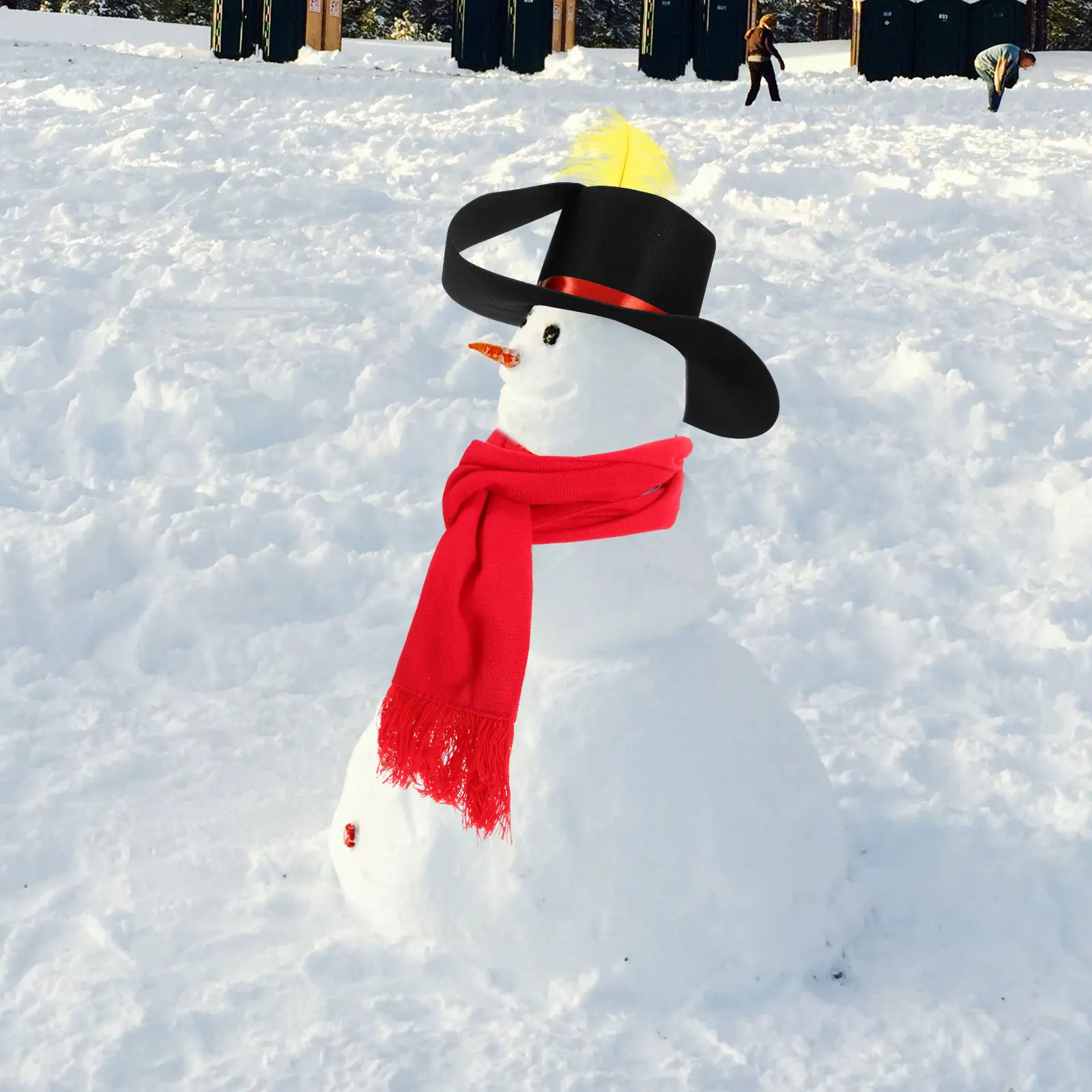

Decorative Snowman Hat Made of Felt with Plume Feature Unique Christmas Gift for Family Fun