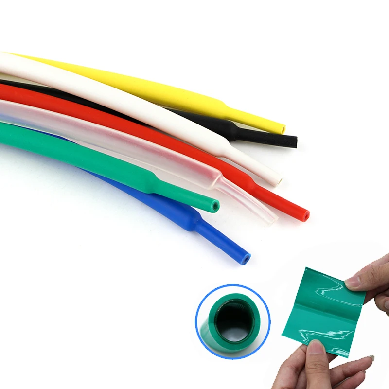 1M/piece 3:1 Heat Shrink Tube with Glue Dual Wall Tubing Diameter 1.6/2.4/3.2/4.8/6.4/7.9/9.5/12.7mm Adhesive Lined Sleeve Wrap