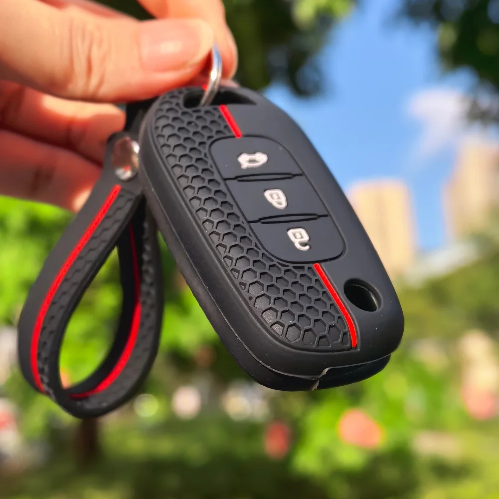 Funda de silicona para llave de coche, llavero para Renault Kwid 2023 Kadjar Captur Megane Sandero Stepway Logan Clio 5 2022 Arkana 2020 2021