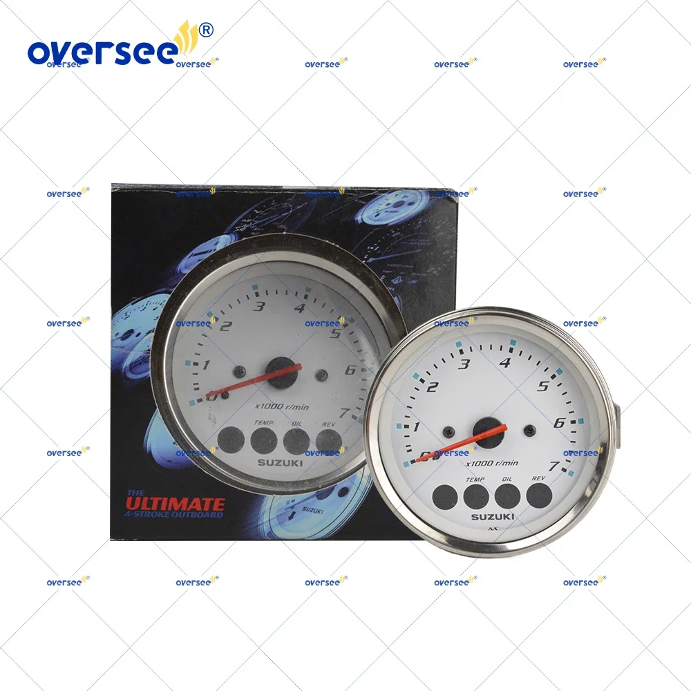 

OEM White Multifunction Tachometer 34200-93J14 for Suzuki Outboard DF115 DF140 Engine Gauge