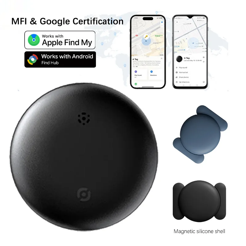 

Air Tags Bluetooth Tracker Tag с магнитным держателем работает с IOS и Android, поиск телефона, громкий звук, для ключей, кошелька, рюкзака