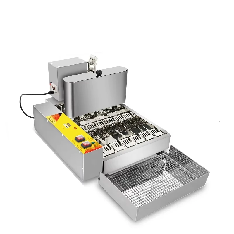 Mini friggitrice per ciambelle elettrica commerciale automatica a 4 file per panetteria e ristorante, pronti per farina e latte