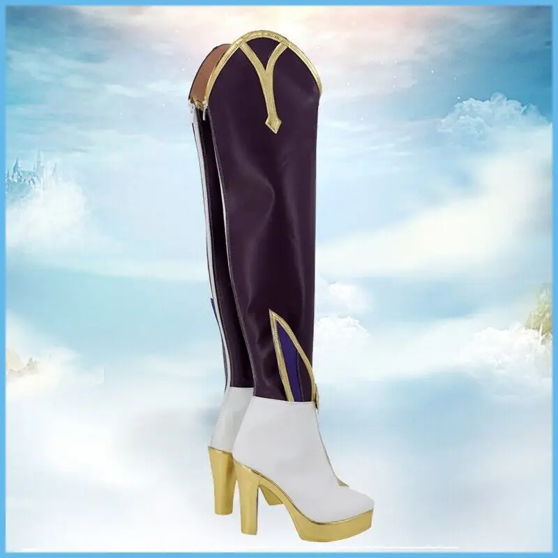 Scarpe cosplay anime LOL Star Guardian Akali Stivali Accessori per costumi di Halloween Puntelli realizzati