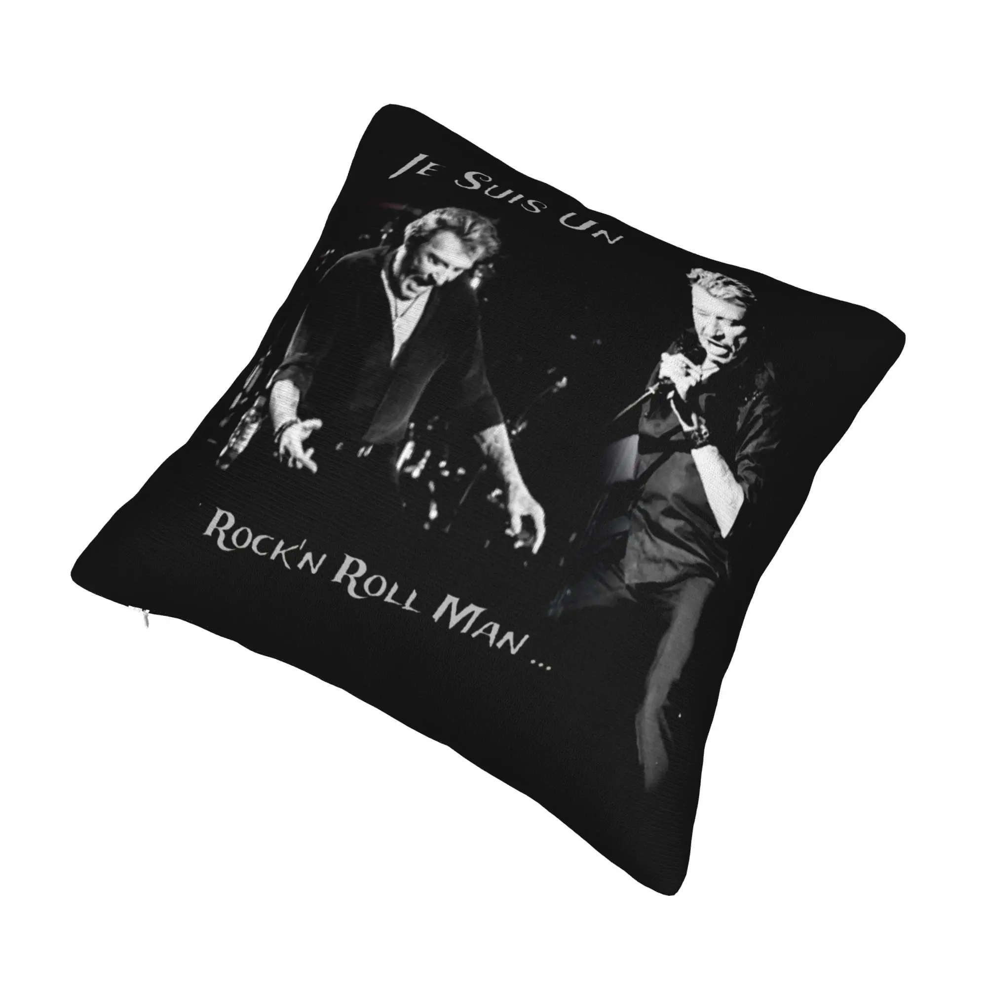 Rock Star  Johnny Hallyday Cushion Cover France Singer Soft Luxury Pillow Case Decoration Salon