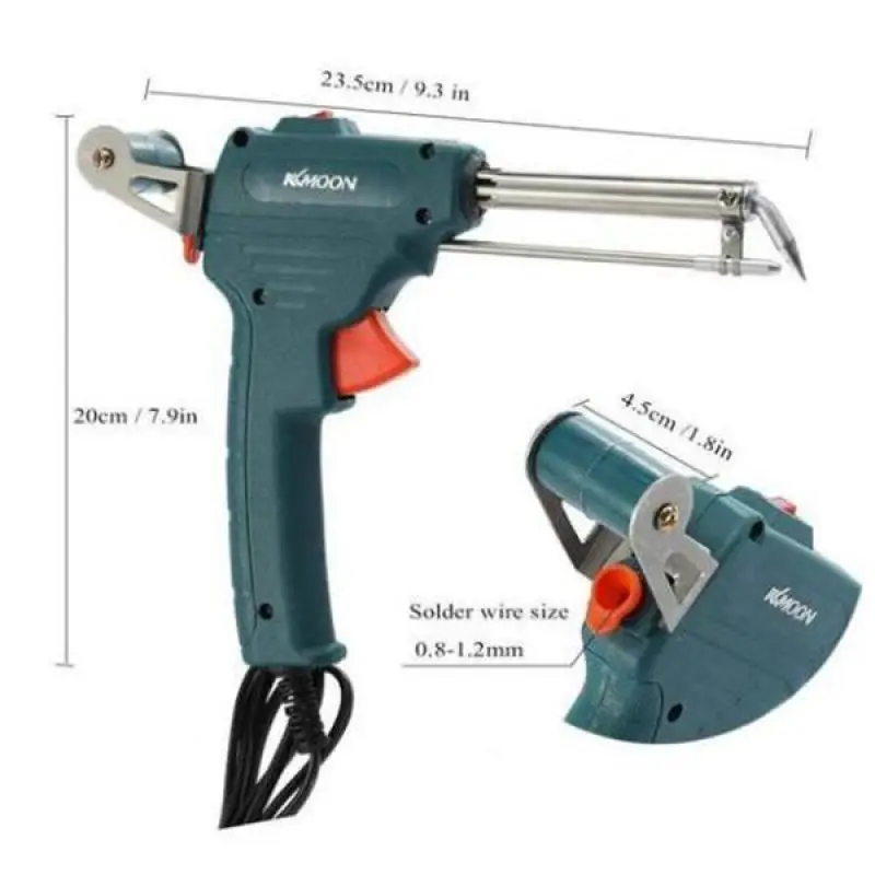 Imagem -02 - Super Feel Solder Gun 110 v 220v 60w us eu Aquecimento Interno Ferro de Solda Elétrico Automatic Send Tin Gun Welding Repair Tool