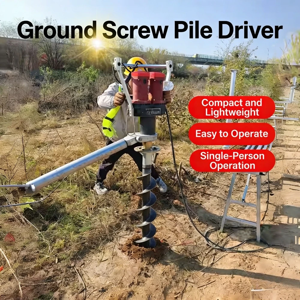 Floor Screw Portable Electric Small Photovoltaic Pile Driver Spiral Pile Screwdriver Pile Driver Yard Photovoltaic(Deposit)