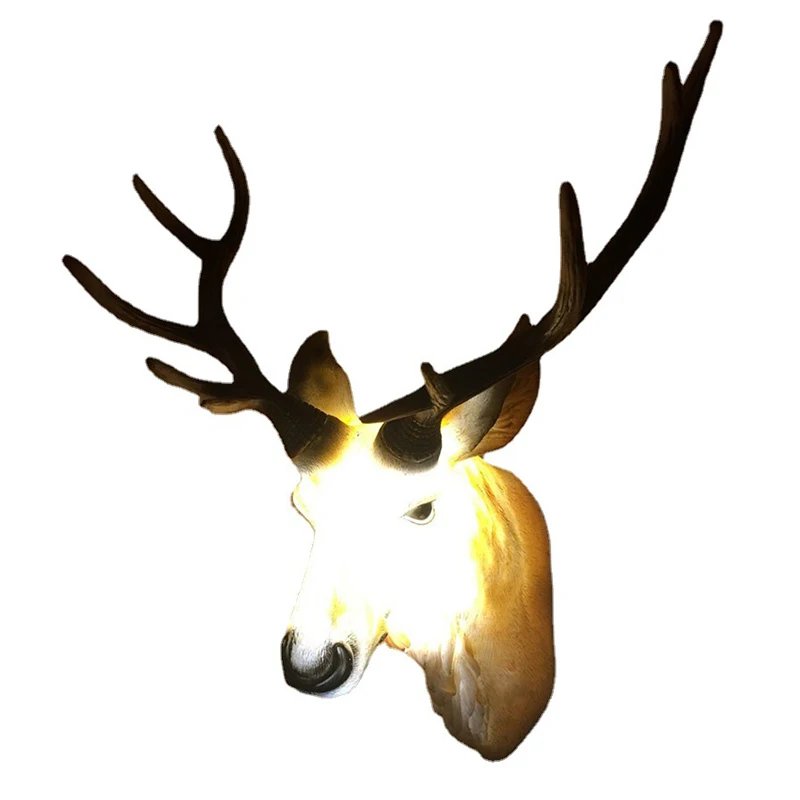 SOFITY Nordic Deer Wall Lamp LED Interior Creative Simulation Sconce Lights For Home Living Room Aisle Backdrop Decor