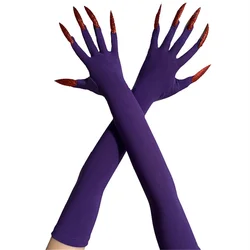 Cool Halloween Long Gloves Ghost Claw Dress up gloves Fashion red Long nails Cosplay Halloween Funny gloves C068