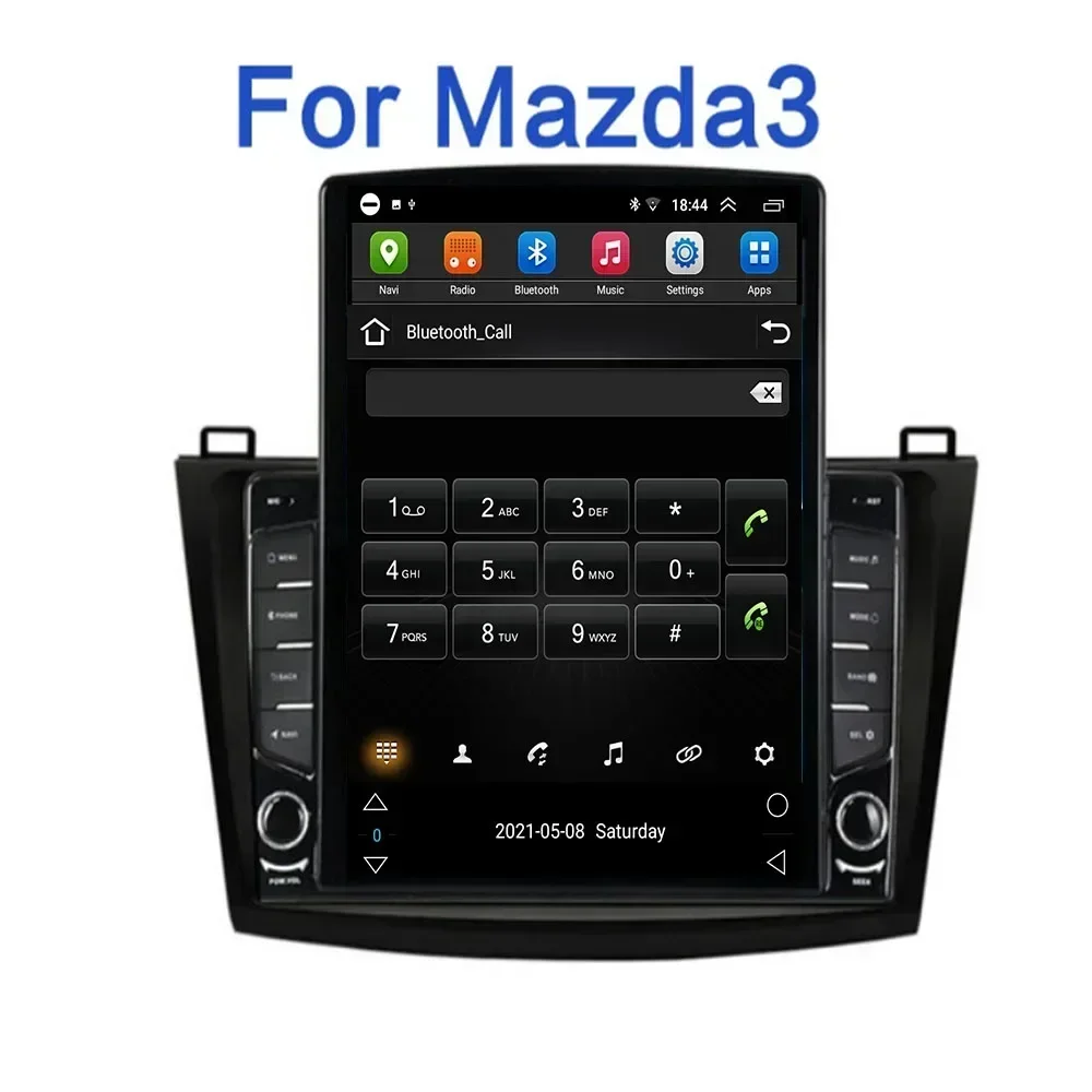 For Tesla Style 2 Din Android 13 Car Radio For Mazda 3 tesla still 2010-12 Multimedia Video Player GPS Stereo Carplay DSP Camera