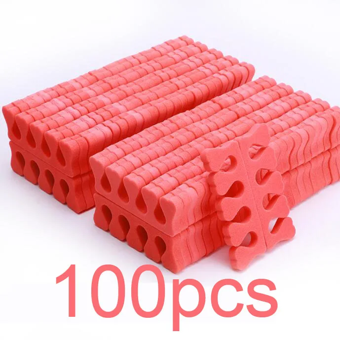 50 Paar weiche Zehentrenner für Finger und Füße, Nagelkunst-Werkzeuge, flexibles Herz-Design, Nagelkunst-Übungsset für Maniküre und Pediküre, Fußstützen