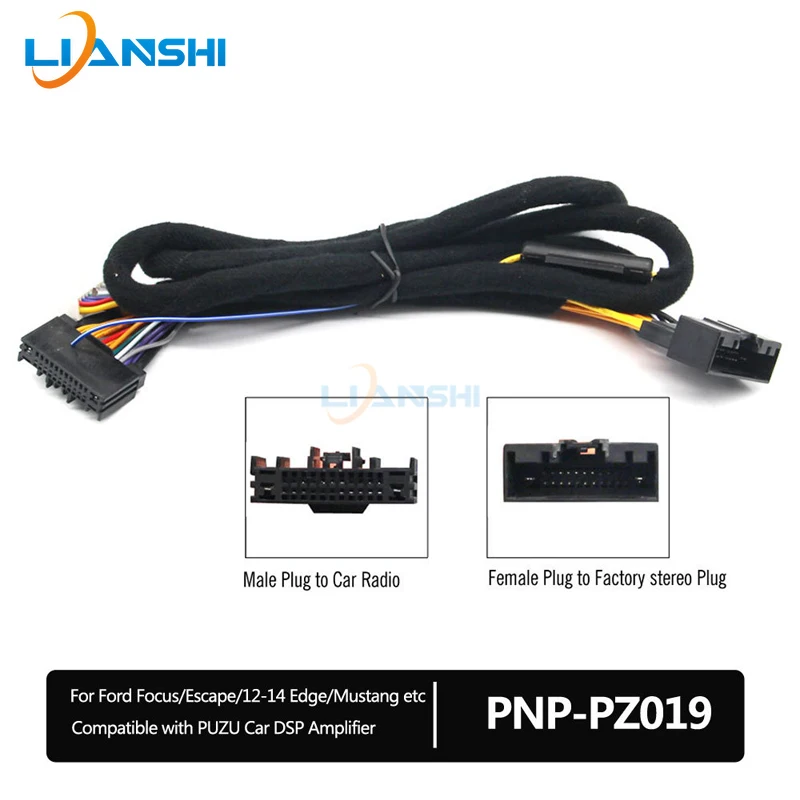 

The dedicated connection cable plug for automotive DSP power amplifiers is suitable for the new Ford Focus/Kuga PNP-PZ019