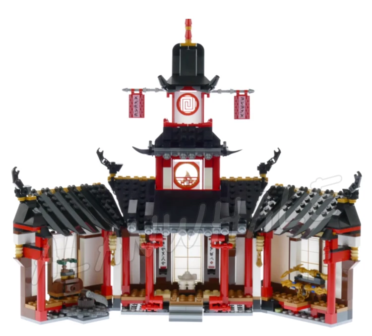 1070pcs Shinobi Training Hall of Spinjitzu Hidden Lever-operated Knife Trap 11165 Building Kits Toys Compatible with Bricks