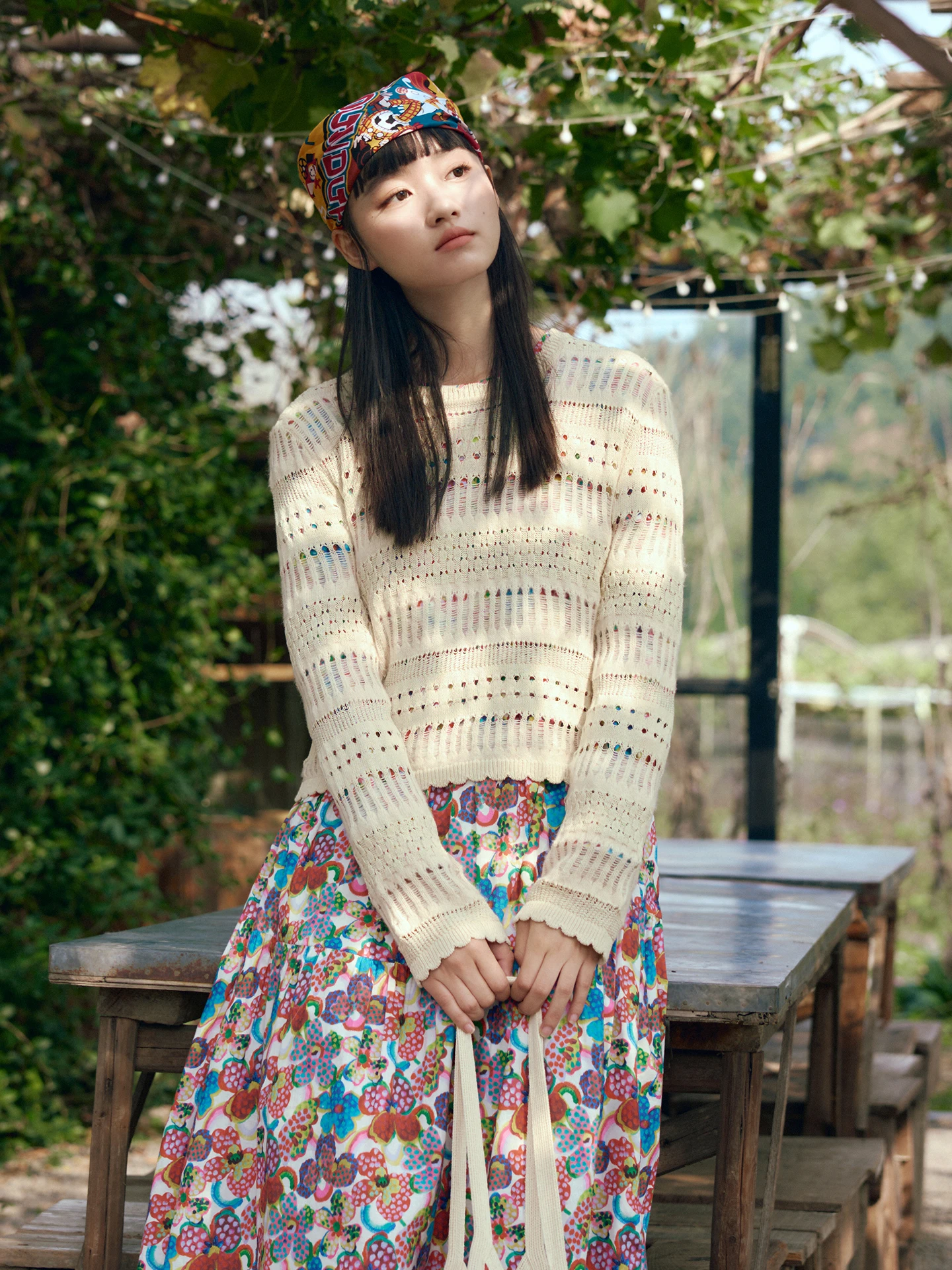 

Романтичный винтажный ажурный вязаный свитер Fay-Fayee для женщин, новинка весенней коллекции, из дышащей смеси хлопка и льна, свободного кроя, в художественном стиле