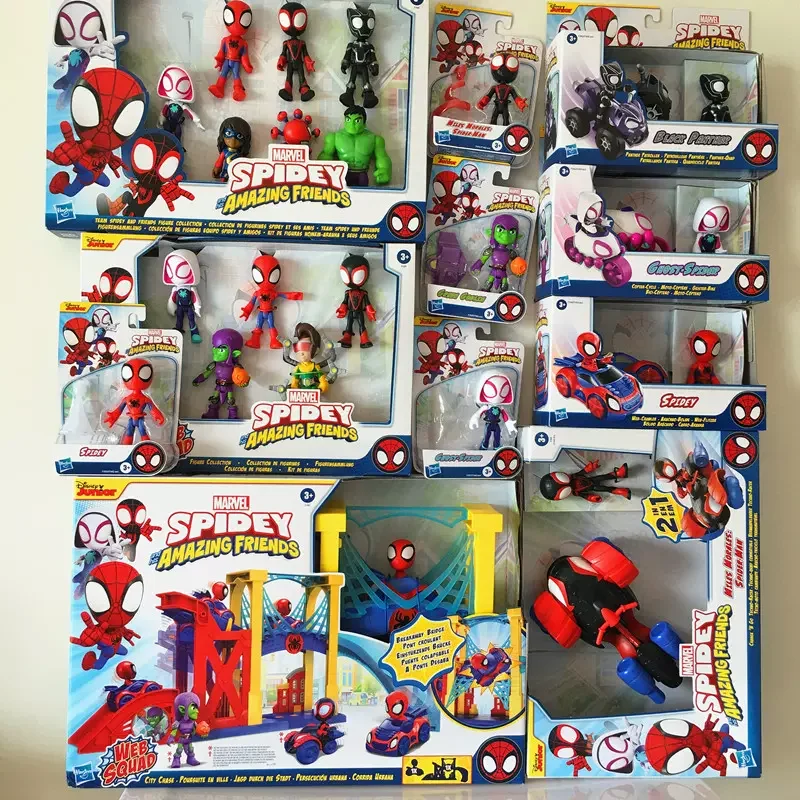 Original Ml Spiderman Figure Legends Spidey And His Amazing Friends 3 Pvc Action Figures Statue Model Doll Toy For Children Gift