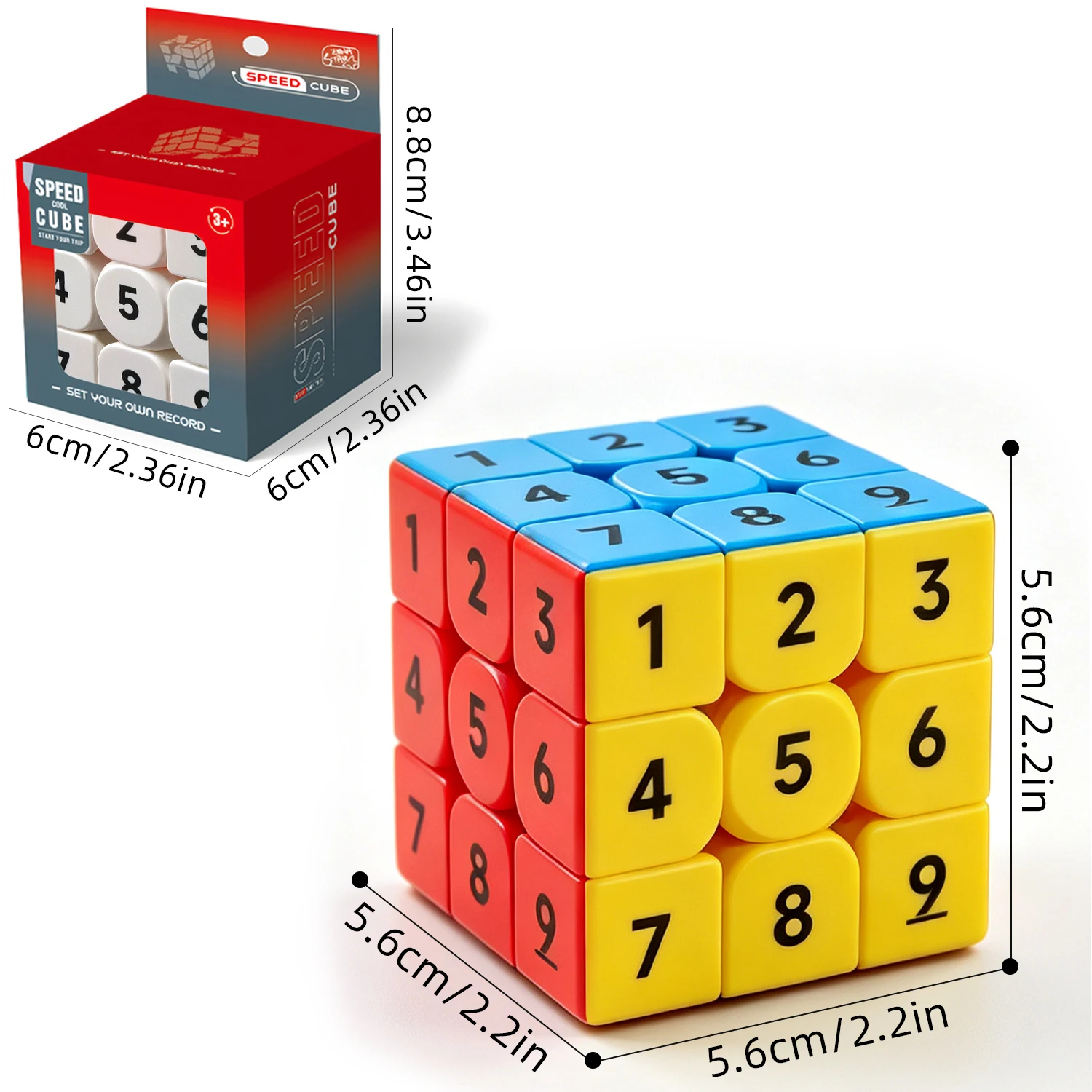 Colorful Sudoku 3x3 Number Cube Magic Puzzle Educational Toy for Beginners Suitable for Children And Adults