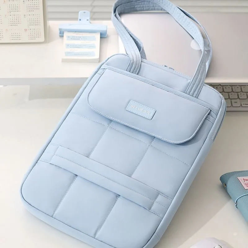 Ins carino plaid borsa per laptop antiurto donna grande capacità MacBook Air Pro 13 14 15 pollici custodia per notebook maniglia borsa per computer