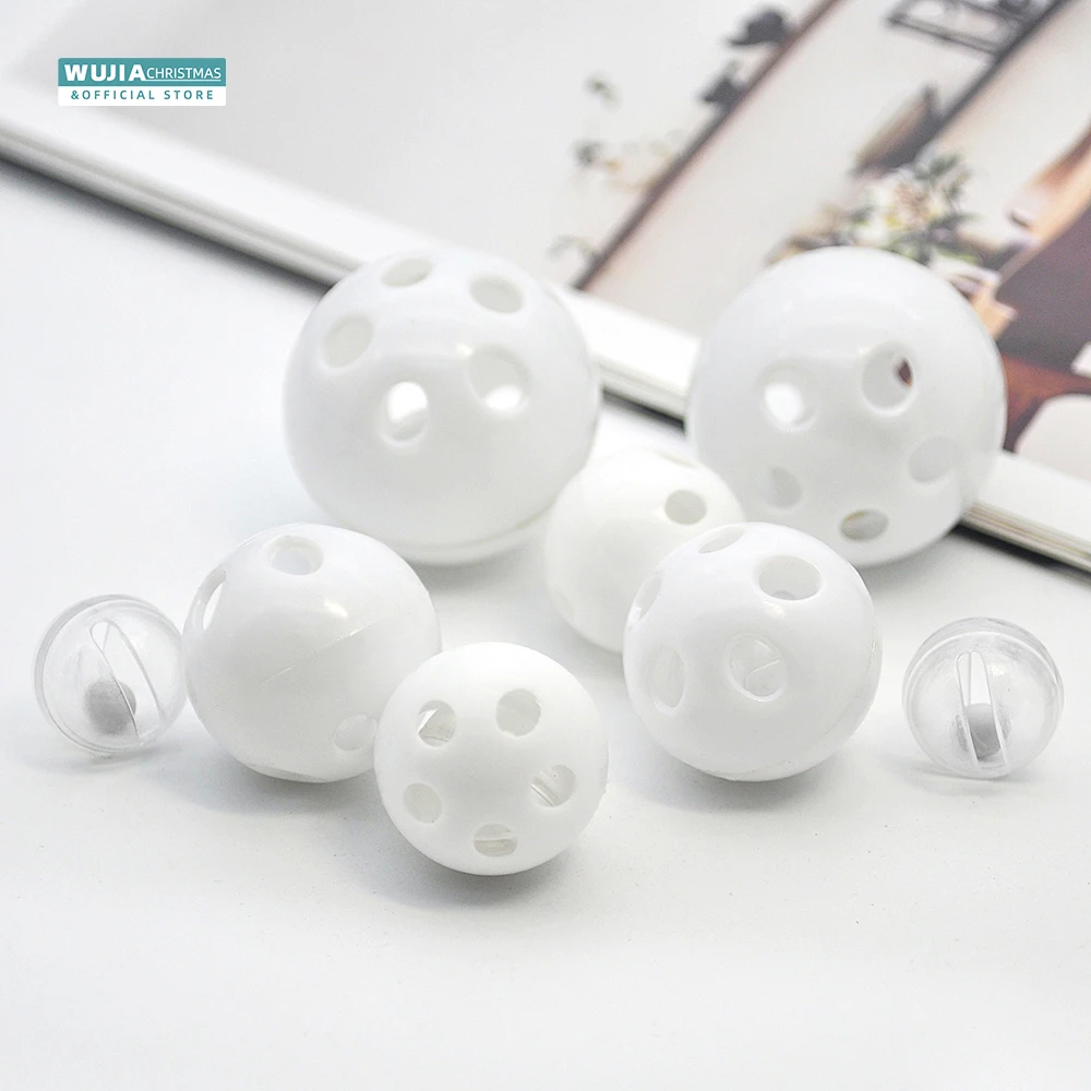 20pcs Plastic Rattle Bell Balls Squeaker Baby Toys DIY Rattle Beads Noise Maker Repair Fix Dog Toy Pet Accessories 17/24/28/38mm