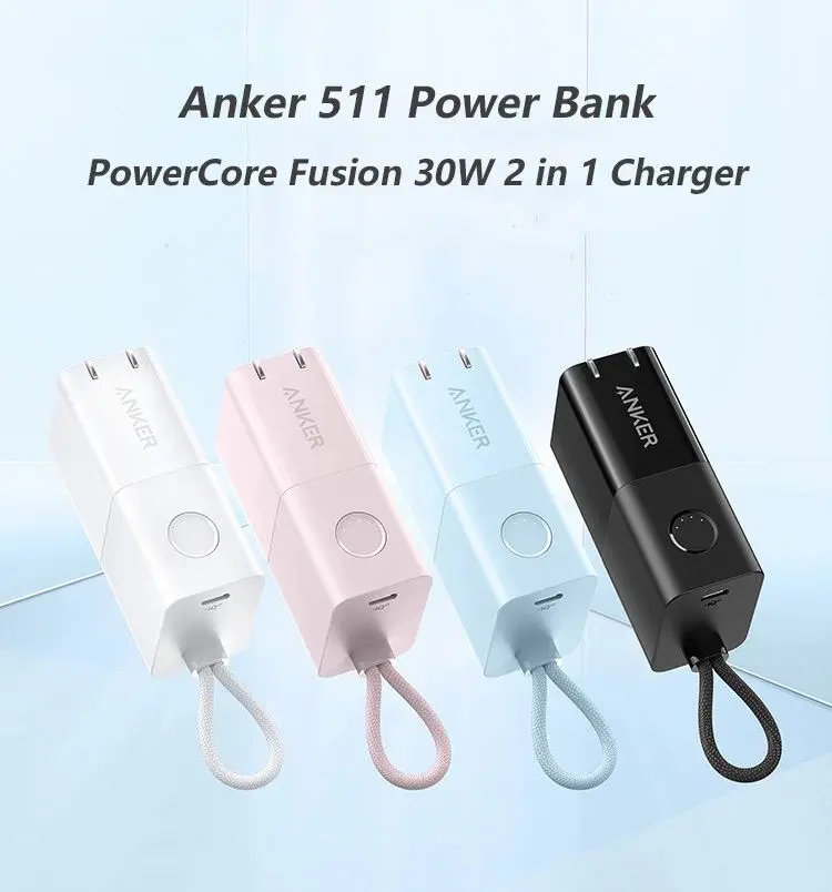 Anker Portable Charger 2-in-1 Hybrid Charger 5000mAh Power Bank Pro PowerCore Fusion 30W Power Delivery for iPhone