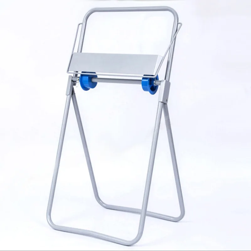 Industrial large-roll dust-free paper holder, stainless steel wall-mounted non-woven fabric bracket, pulley floor-to-ceiling
