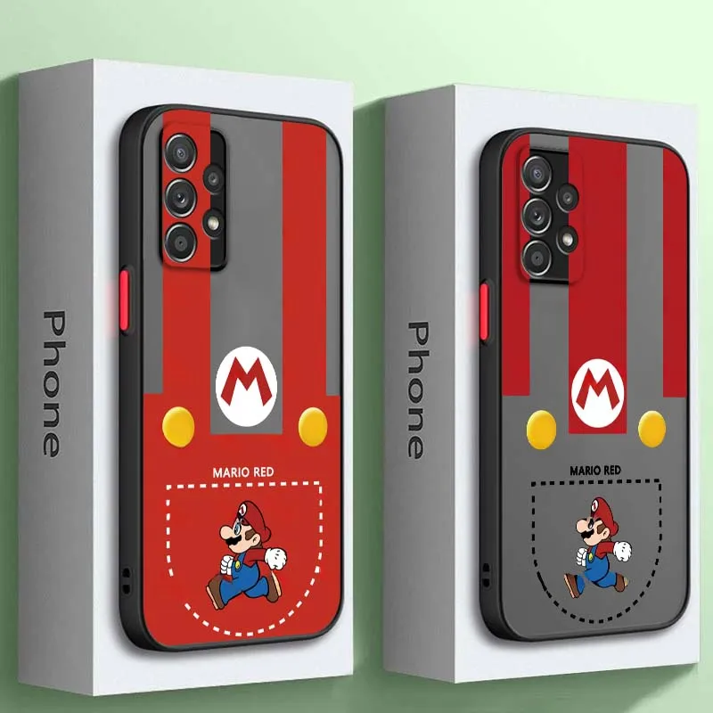 

M-Marios Art Popular Design Phone Case For Samsung S25 S24 S23 S22 S21 S20 S10 S9 Ultra Plus Edge FE 5G Frosted Translucent