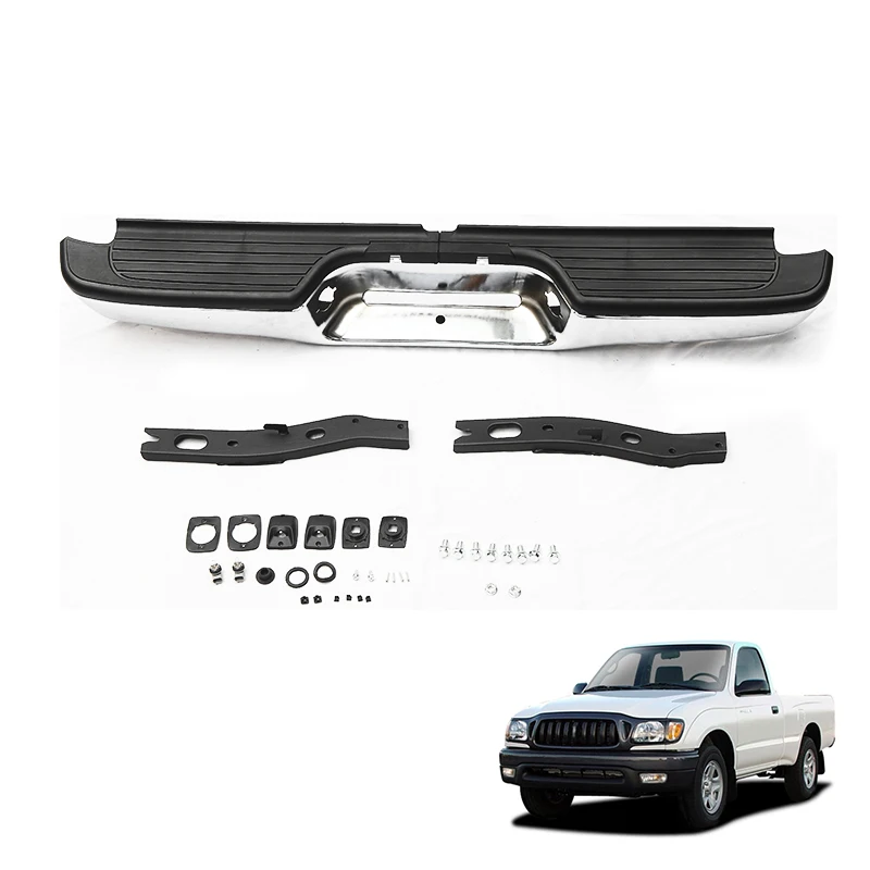 Tacoma 1995-2004 Truck Top Selling Black Color Iron And Plastic 4x4 Rear Bumper For Tacoma 1995-2004