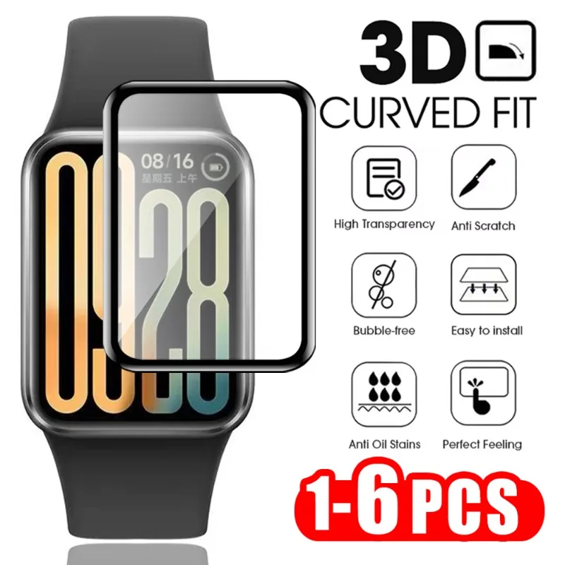 For Xiaomi Band 9Pro 3D Curved Edge Screen Protector Soft HD Transparent Anti-scratch Film for MiBand 9 Pro Smartwatch Cover