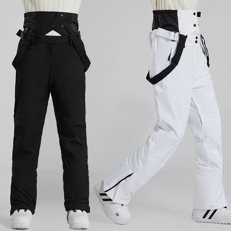 

1. Men's & Women's Alpine Ski Pants - Thickened Waterproof Warm Suspender Couples' Style