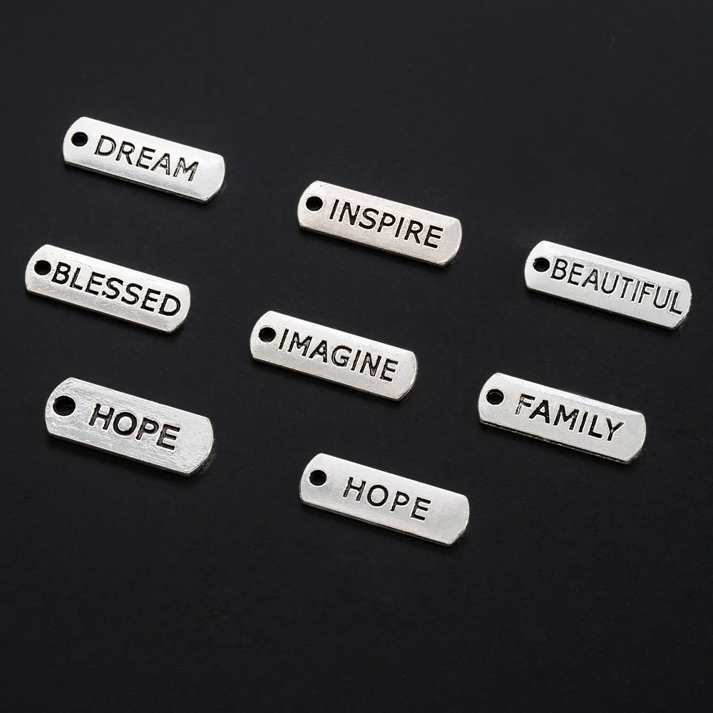 سبيكة إلكتروني العلامة التجارية الصيف هدية عيد ميلاد قلادة قلادة مجموعة الإكسسوارات قلادة الرسالة الفضية