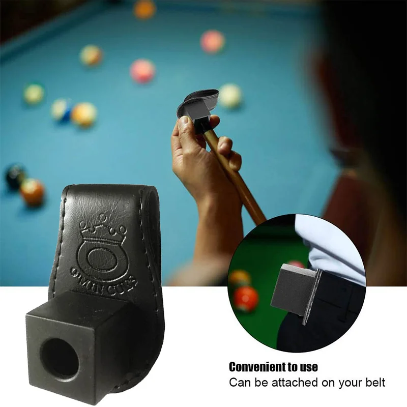 Piscina magnética Cue Giz Suporte com cinto Clip, Snooker Acessórios, Fix portátil, Saco De Bilhar