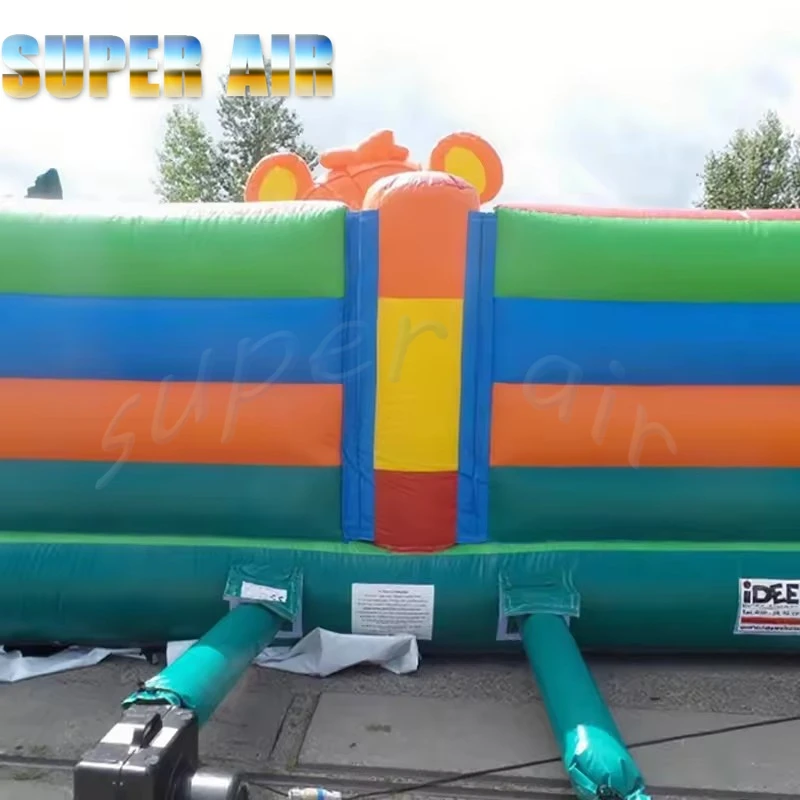 Shocking price giant inflatable pirate ship inflatable water amusement facilities with slide for children play