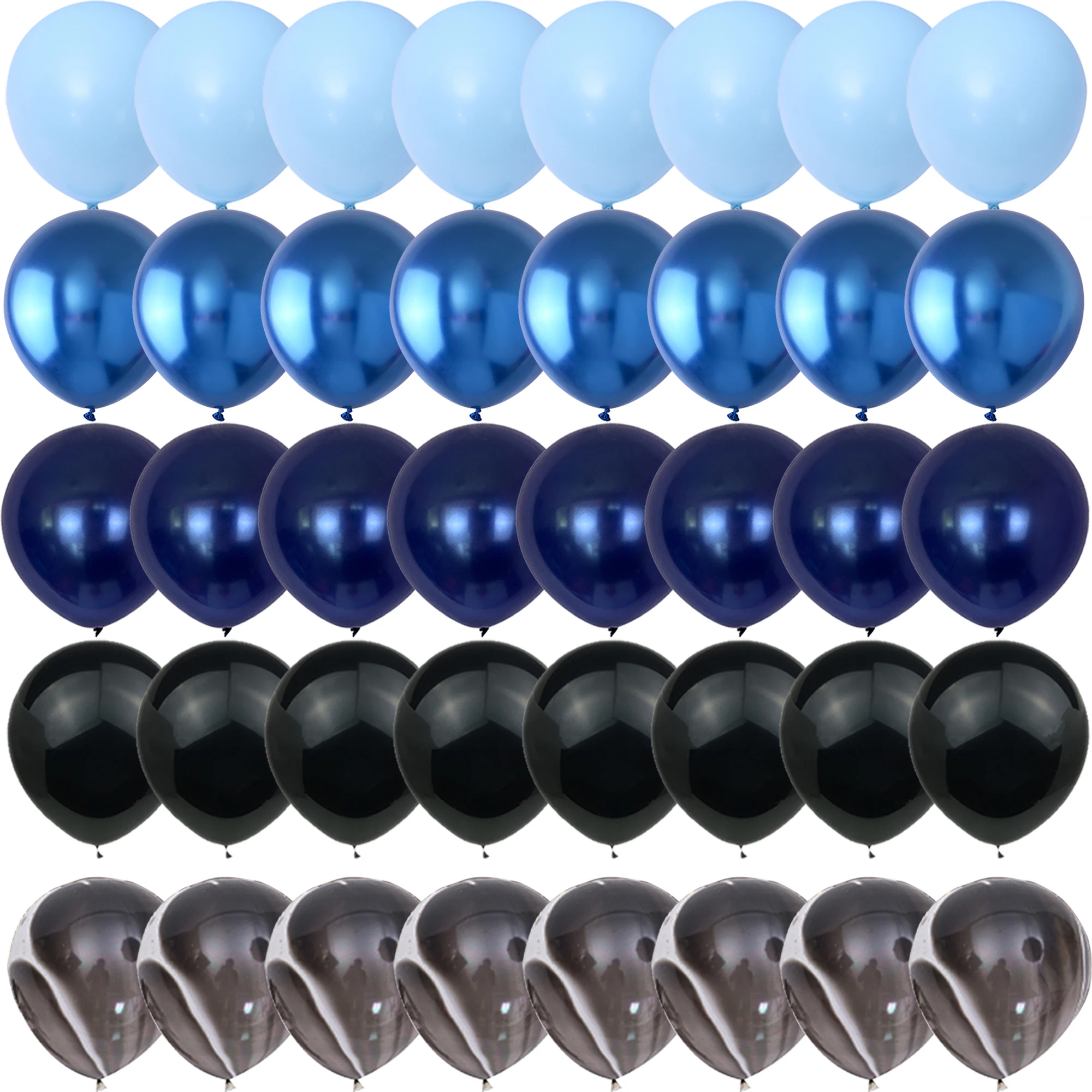 40ocs Nacht blau schwarz blau Luftballons Geschlecht offenbaren Hochzeit Valentinstag Baby party Geburtstag Globos Party Dekorationen