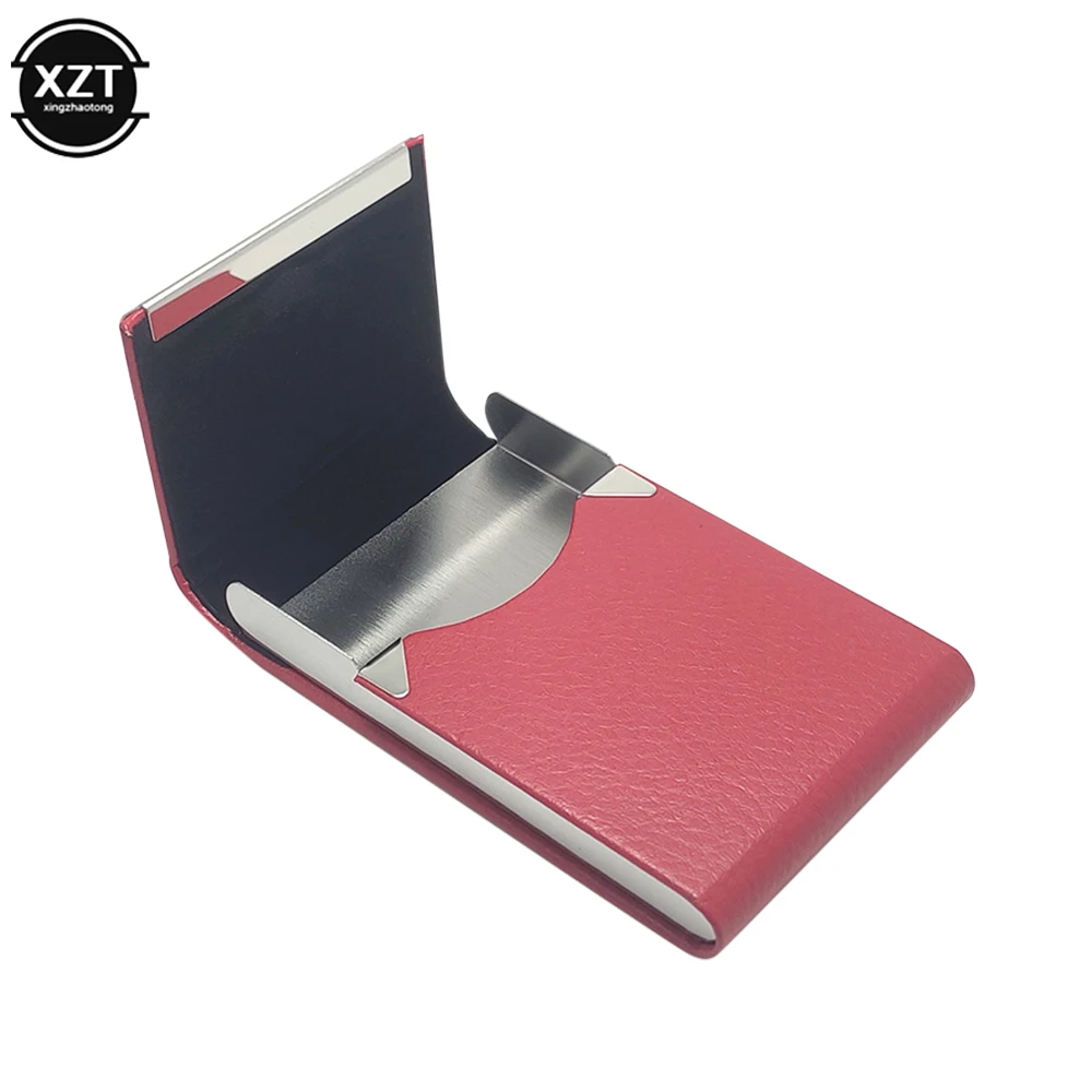 Stainless steel cigarette case Card Holder Fashion Magnetic Clasp Credit Card Box Office Supplies Blocking Business Card Case