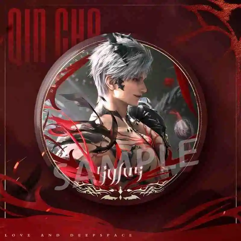 Love and Deepspace Sylus Tinplate Badge Brooch  Acrylic Stand Desktop Ticket Stub Ornament Doll Accessories Anime Figure Toy  Ki