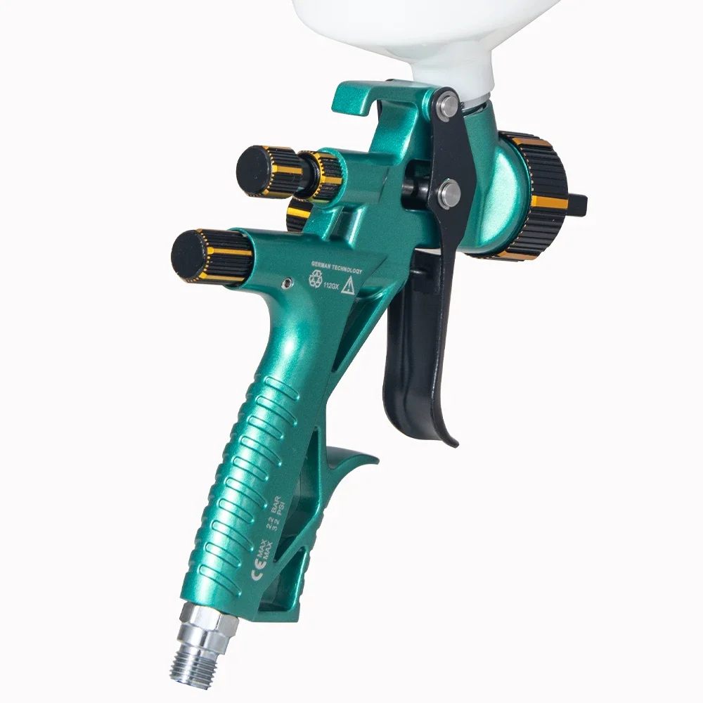 높은 분무 및 저압 자동차 페인트 스프레이 건 HVLP 공압 보드 금 가구 스프레이 페인트 스프레이 수리 도구