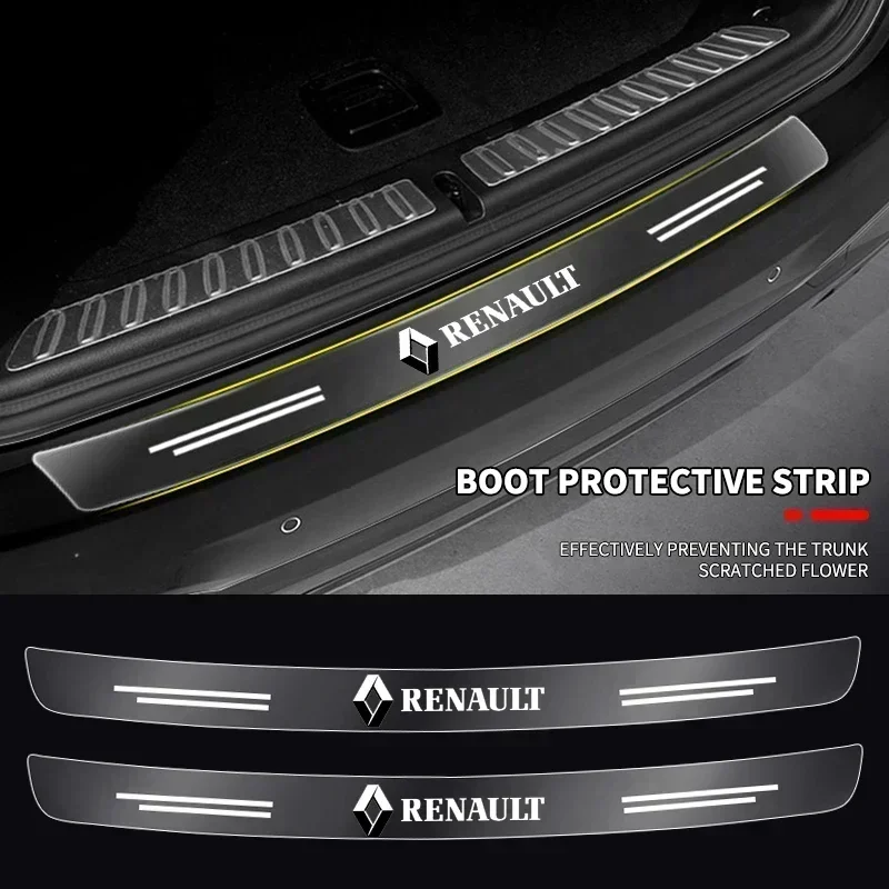 

Car Styling Transparent Car Trunk Protective Sticker Emblem For Renault koleos duster megane 2 logan clio SportDusterMegane 2 3