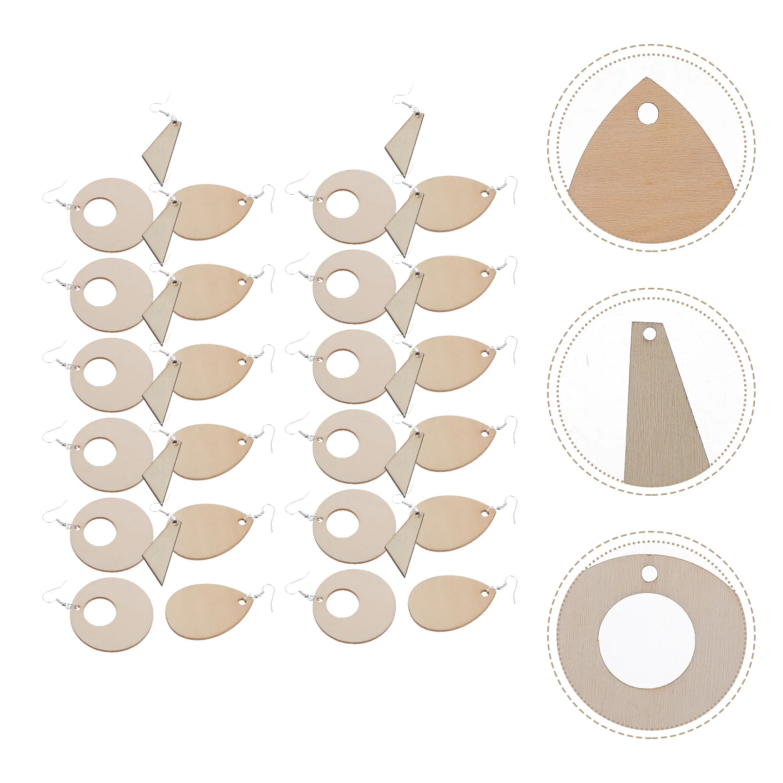 

Wooden Blank Diy Earring Pendants Unfinished DIY Pendants Paintable Jewelry Supplies Crafts Material
