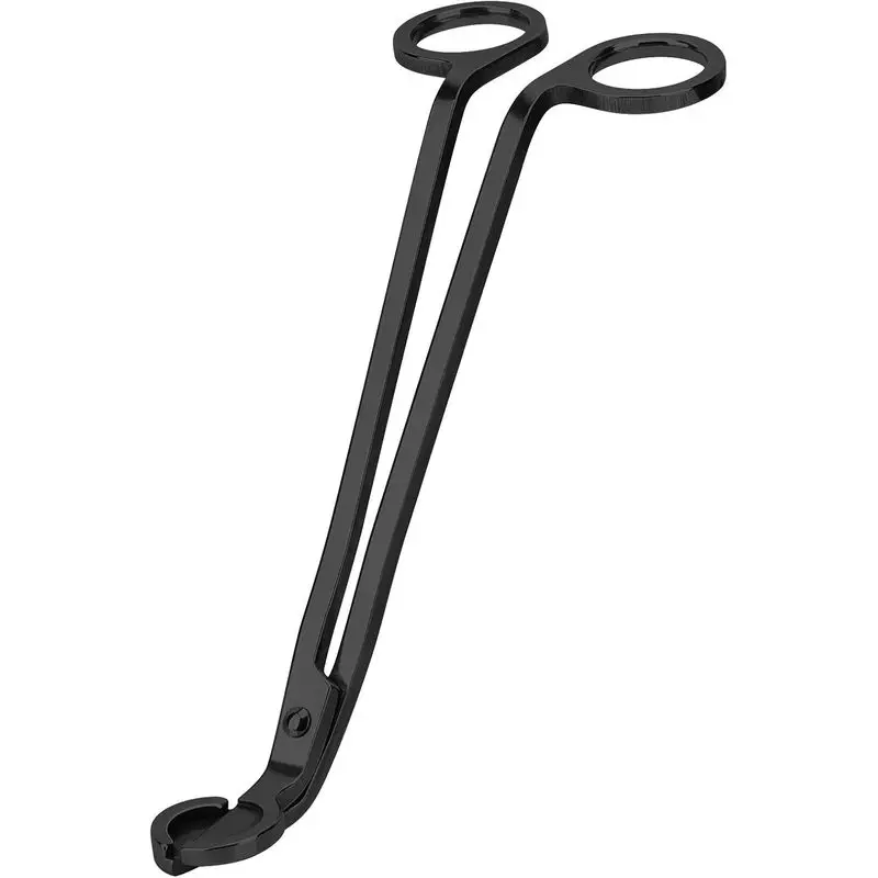 Black Stainless Steel Candle Wick Trimmer Scissors, Wick Clipper Cutter Accessory for Scented Candles & Oil Lamps PD