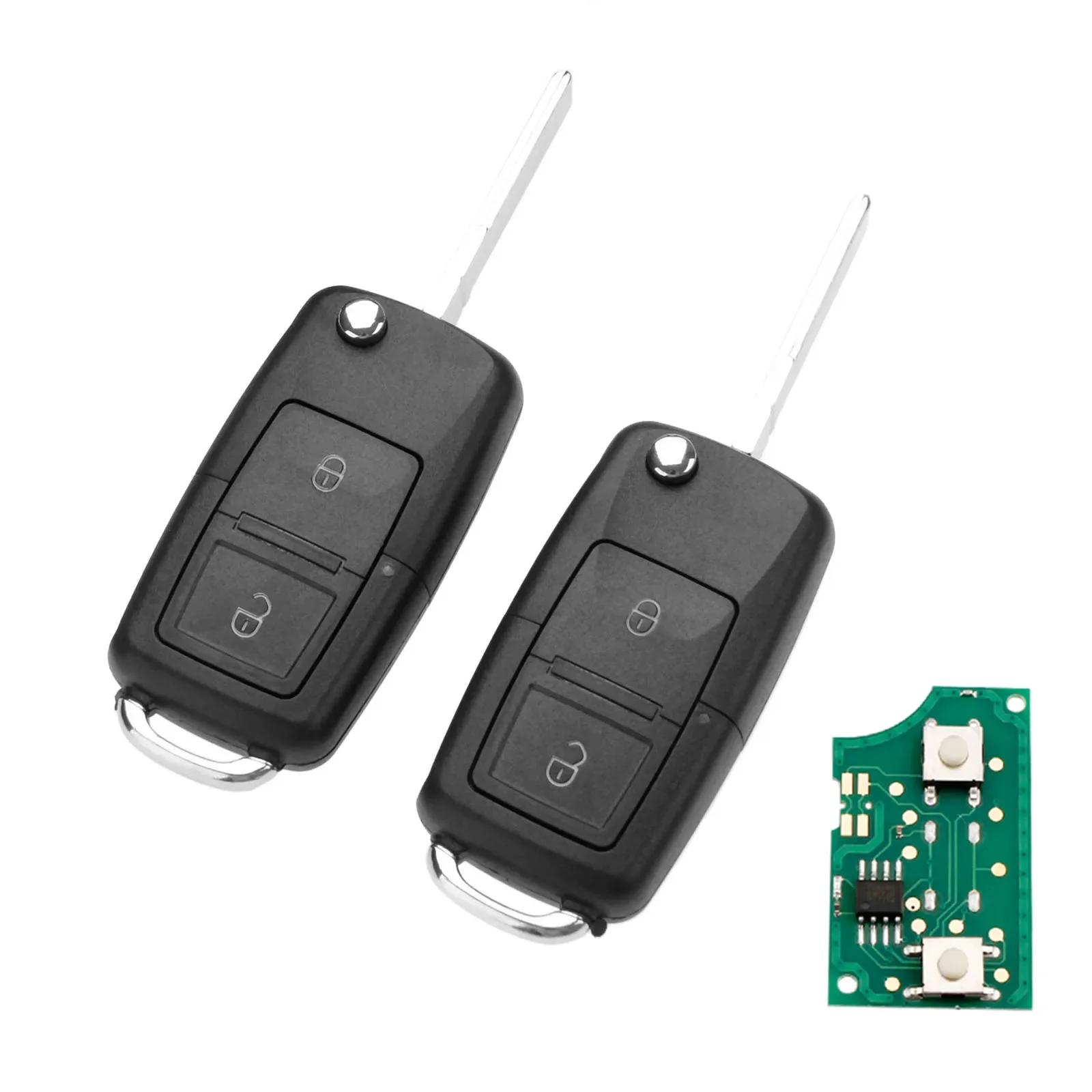 

Yetaha 2x 1J0959753CT 2 Buttons Car Smart Remote Key With ID48 Chip For VW Bora Polo Golf MK4 1999 2000 2001 2002 2003 2004 2005